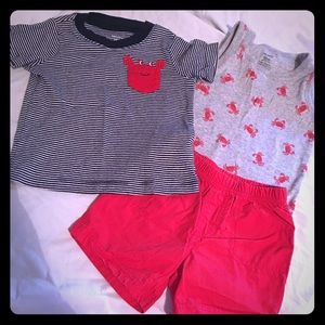 Carters crab short set